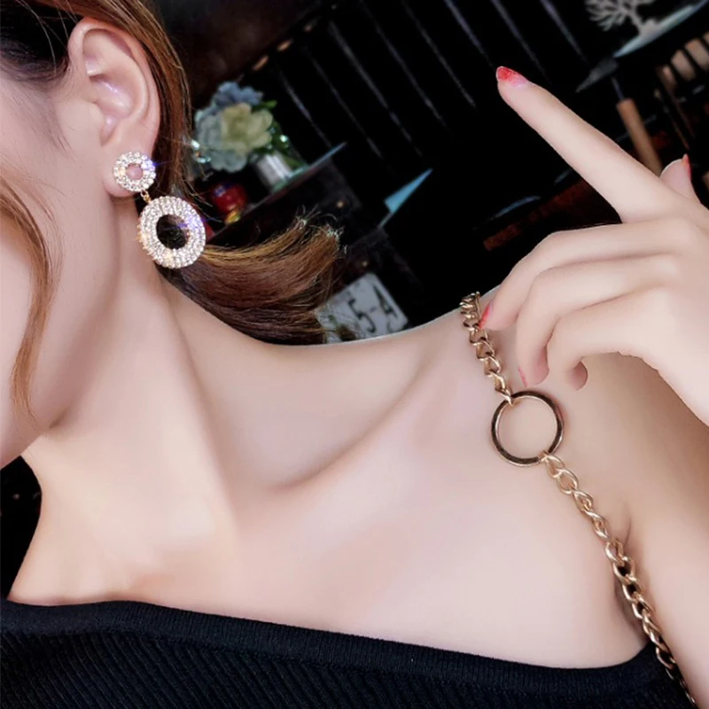 Женские модные серьги 2019 женские Висячие круглые Oorbellen корейские для женщин