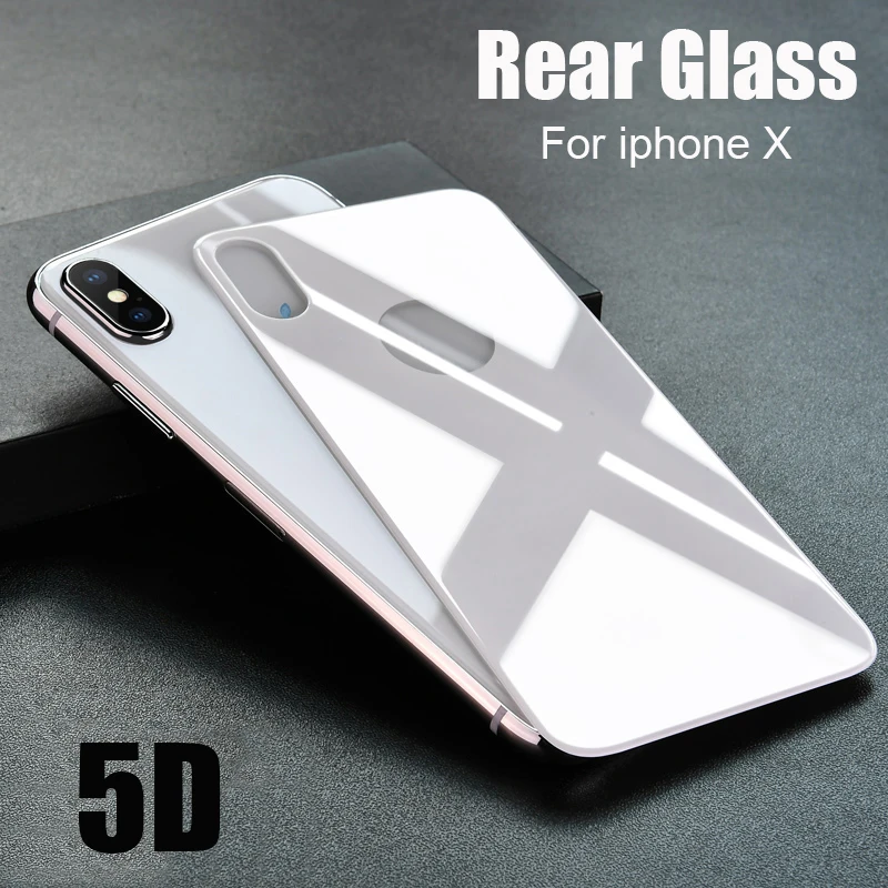 Высококачественное 5D закалённое заднее стекло для iphone XS MAX XR X 7 8 Plus 4D+ Полное покрытие стекло защитная задняя стеклянная пленка чехол