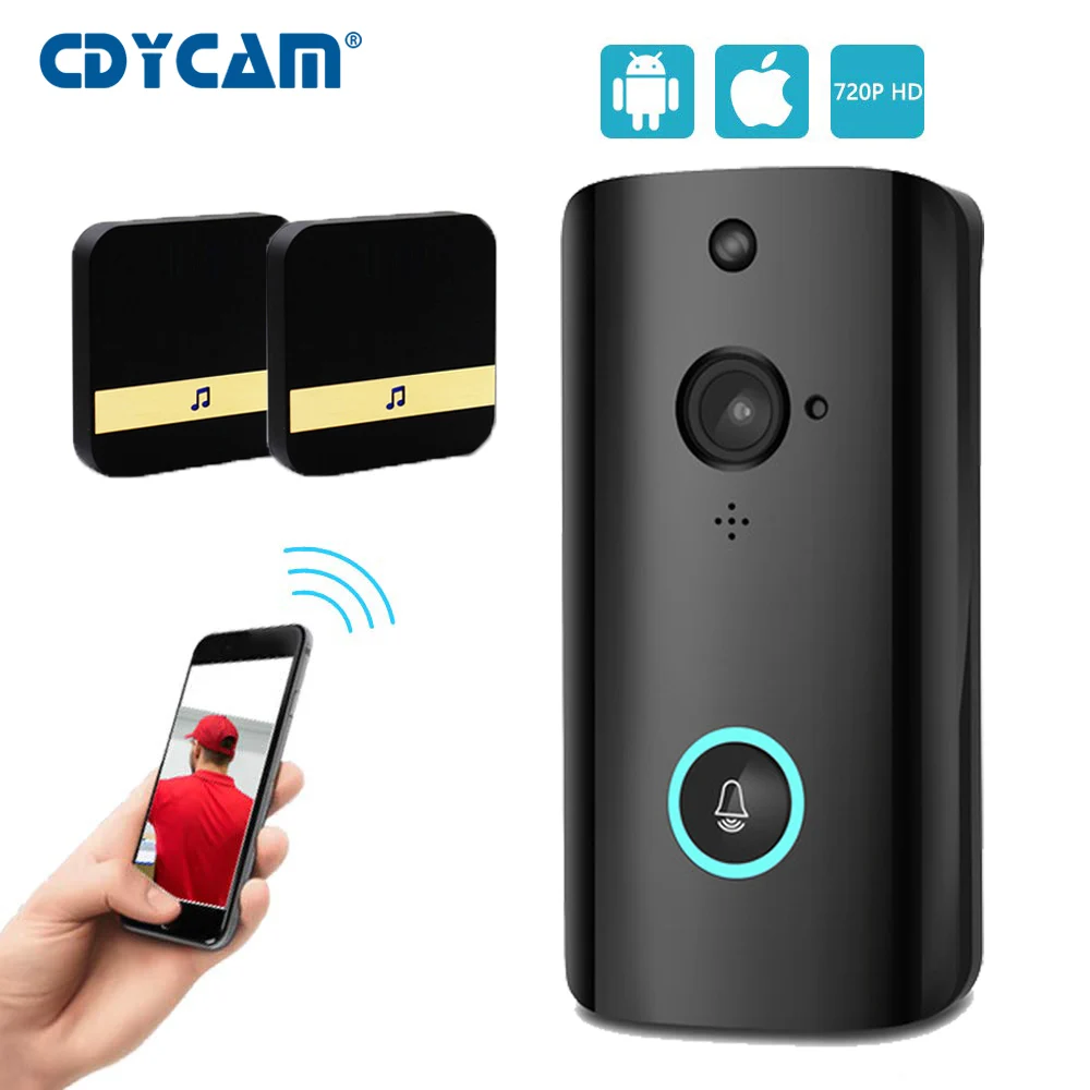 

High quality Video Intercom Doorbell WiFi Audio Doorbell With Camera 720P Peephole and Night Vision Smart Wifi Video Doorbell