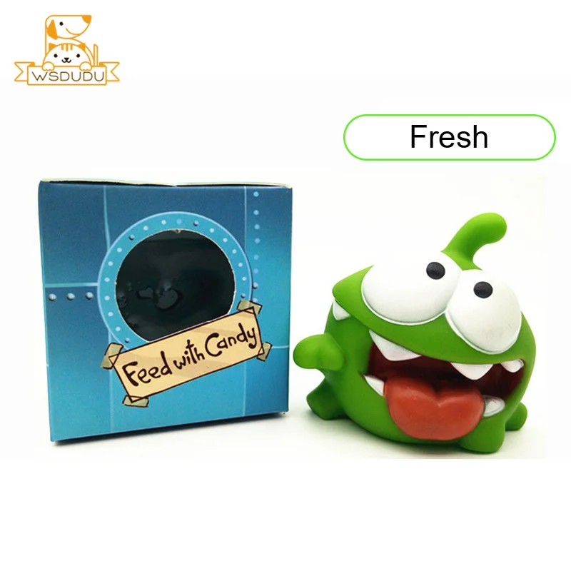 Fresh Режущие веревки лягушки OM NOM Squeeze Mung Bean Монстр вода игрушки новинка кляп конфеты игры фигурки животных детские резиновые BB голосовые подарки - Цвет: Fresh