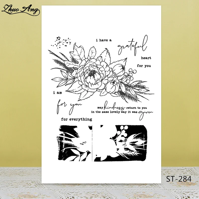 

Blessing/flower Transparent Rubber Stamp/Seal for DIY Scrapbooking/Photo Album Decorative Card Making Clear Stamps Supplies