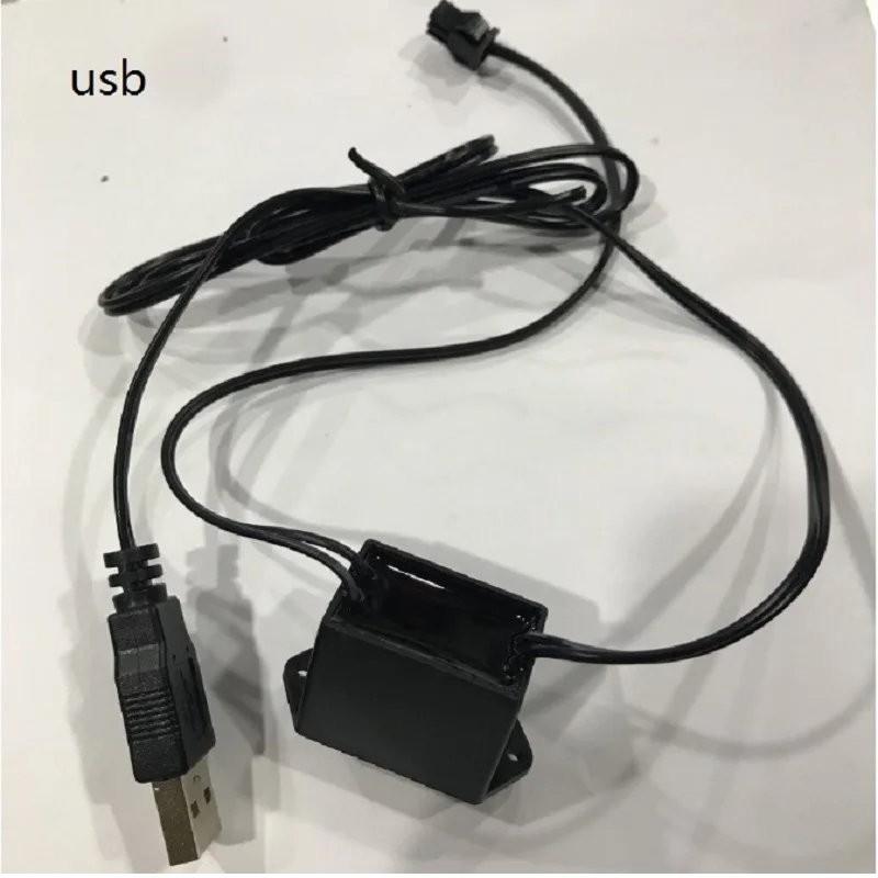 12В USB автомобильная полоса света Гибкий EL провод авто Внутреннее освещение