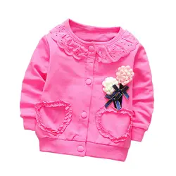 BibiCola/Демисезонный для маленьких девочек свитера для малышей бархат кардиган свитер детская теплая верхняя одежда с героями мультфильмов