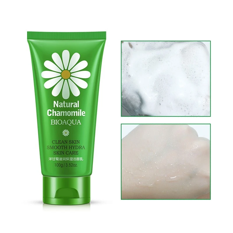 

BIOAQUA Natural Chamomile clean skin Facial Cleanser Face Cleaning Cleansing Remove Blackhead Skin Care Oil-control Moisturizing