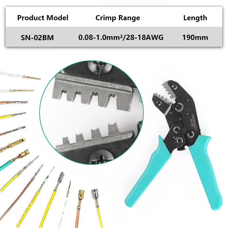 Handskit SN-02BM Crimpin плоскогубцы инструменты для JST ZH1.5 2.0PH 2.5XH EH SM r D-SUB Dupont XH2.54 KF2510 SM 2,54 мм 3,96 мм терминалы