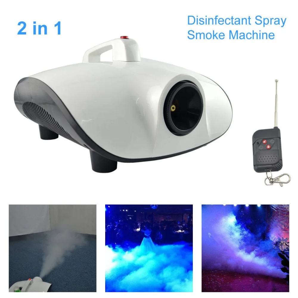 

AUCD 110V / 220V Multifunction 1500W Fog Thermostatic Smoke Machine Remote for Stage Light Home Party Wedding W1500