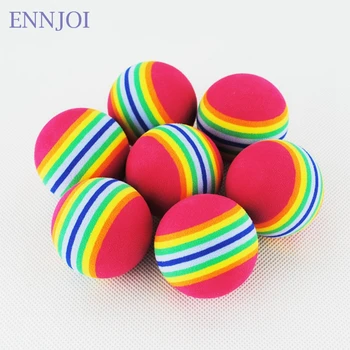 

6PCS Golf Balls Rainbow Stripe Foam Sponge Golf Balls Swing Indoor Practice Training Light weight Golf Balls Golf Practice