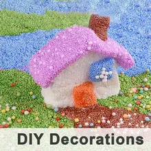 Микро-пенополистирол пенопласт бусины маленькие шарики из пенопласта Slime Beads набор с 3 резиновые приборы подходят для Slime делая Искусство DIY ремесло,(Con