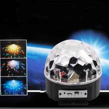 BLUETOOTH MP3 Crystal Magic Rotating Ball Remote control 9 colors RGB disco balls lights for parties/LED Stage Lights Christmas
