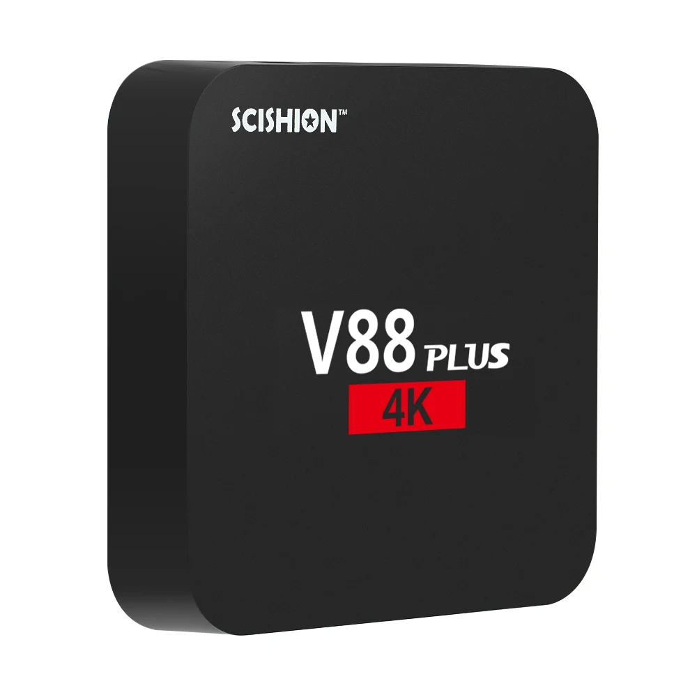 SCISHION V88 Plus Android tv BOX 2 ГБ 8 ГБ Android 6,0 Rockchip 3229 четырехъядерный WiFi Поддержка Bluetooth H.265 телеприставка мини-ПК