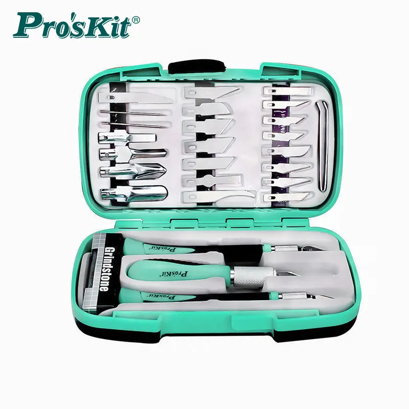 

Pro'sKit PD-395A 30-in-1 Multifunction Graver Carving Knife Set Deluxe Hobby Knife Kit Free Shipping 1843