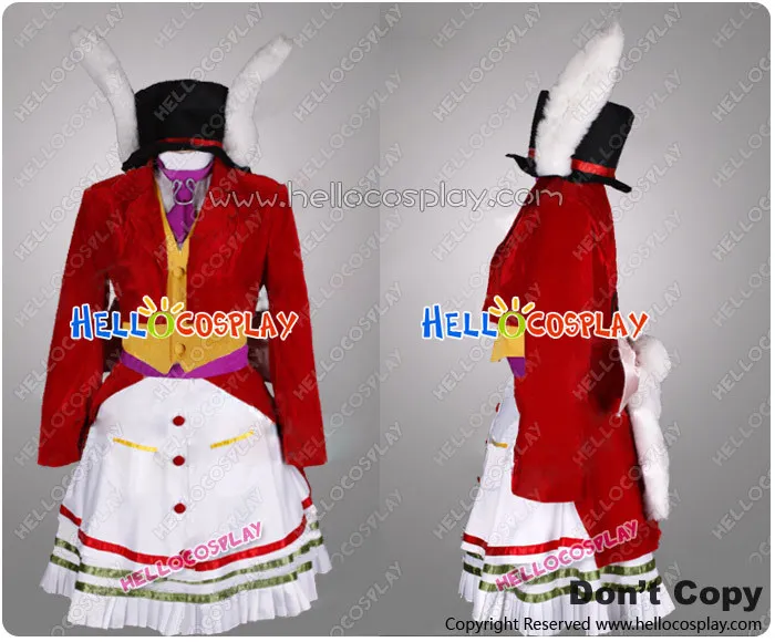 Costume Cosplay Alice Pazza In Ritardo Ma Lucky Rabbit Dress H008