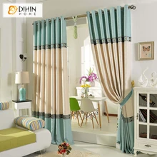 DIHIN HOME, Новое поступление, 2 цвета, вышитые занавески, хлопок/лен, ткань, Затемненные занавески, отвесные занавески, s, высокое качество, для спальни