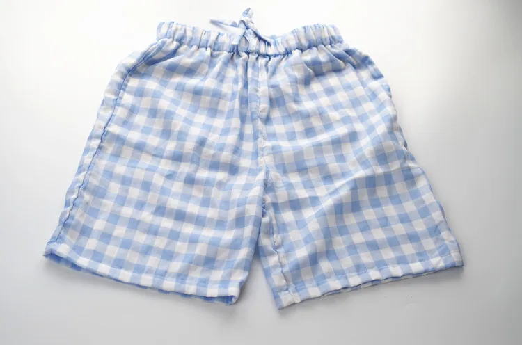 Сексуальные клетчатые хлопковые домашние шорты для мужчин, летние тонкие свободные повседневные мужские пижамы со стрелками, Короткие штаны для сна - Цвет: C