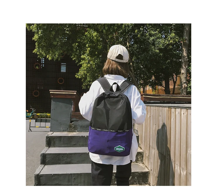 Menghuo Panelled Backpack Women School Backpack for Teenage Girl Fashion Men Travel Bag Unisex Rucksack Bolsas Mochila Sac A Dos_24