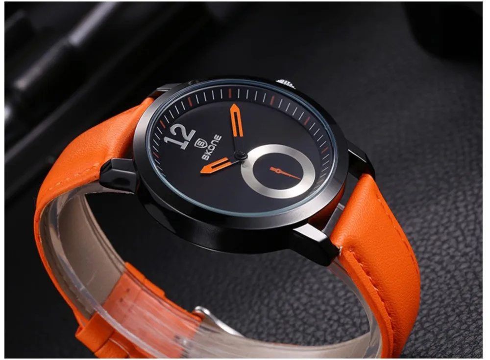 Future Design SKONE мужские брендовые часы с кожаным ремешком кварцевые часы мужские повседневные часы водонепроницаемые наручные часы relogio masculino