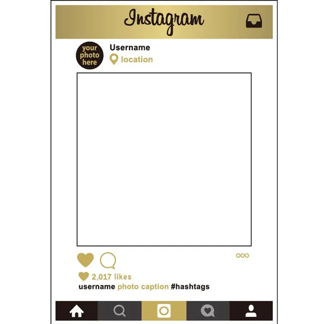 1 Pcs Insta Sosial Media Photo Frame Booth Prop Kertas 