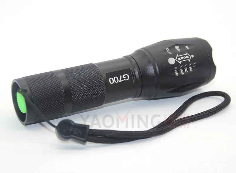 Подлинный G700 3800LM CREE XM-L T6 светодиодный тактический фонарь 10 Вт масштабируемый Наружное освещение+ аккумулятор 18650+ зарядное устройство+ фонарь в подарочной коробке