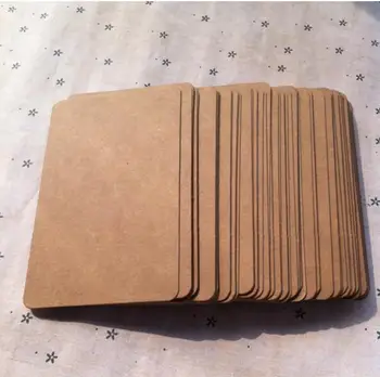 

6x10cm Blank Kraft Paper Card Sketch Drawing Message Gift Card Stationery Vintage Kraft Paper Postcards, DIY Graffiti Painted
