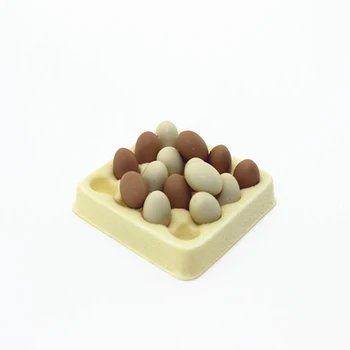 

1:12 dollhouse miniature a dozen egg +tray candy food toy match for New collectible Gift 2018