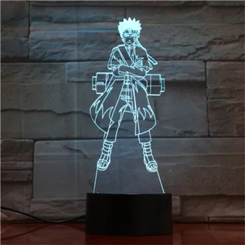 

Naruto Uzumaki Naruto Lampara 3D LED Bedside Lamp Action Figure Creative Color Changing Table Light Toy Anime Lighting Luminaria