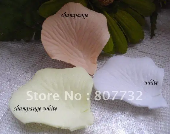 

High Quality Artificial Rose Petals. White, Champagne, Ivory (Mix 3 Colors), 1200pcs/pack , Romantic Wedding