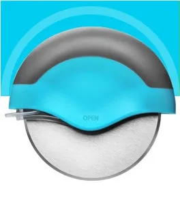 H222 Blue HOMETREE, 1 шт., новинка, нержавеющая сталь, колеса для пиццы, круглая форма, резак для пиццы, пластиковая ручка, для торта, хлеба, круглый нож, инструменты для пиццы, H222 - Цвет: H222 Blue