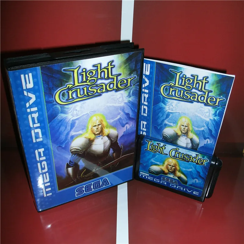 

Light Crusader EU Cover with box and manual For Sega Megadrive Genesis Video Game Console 16 bit card