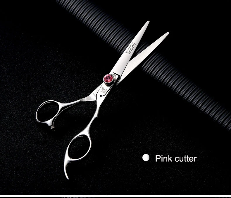 KUMIHO F2BS-60 ножницы для волос набор 9cr13 нержавеющая 6 дюймов 2 цвета винт доступны резки и истончение ножницы - Цвет: pink cutter