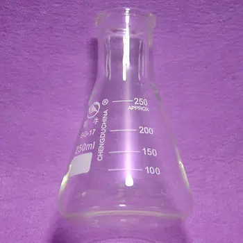 

250ml,Glass Erlenmeyer Flask,GG3.3 Lab Conical Flasks with Straight Neck