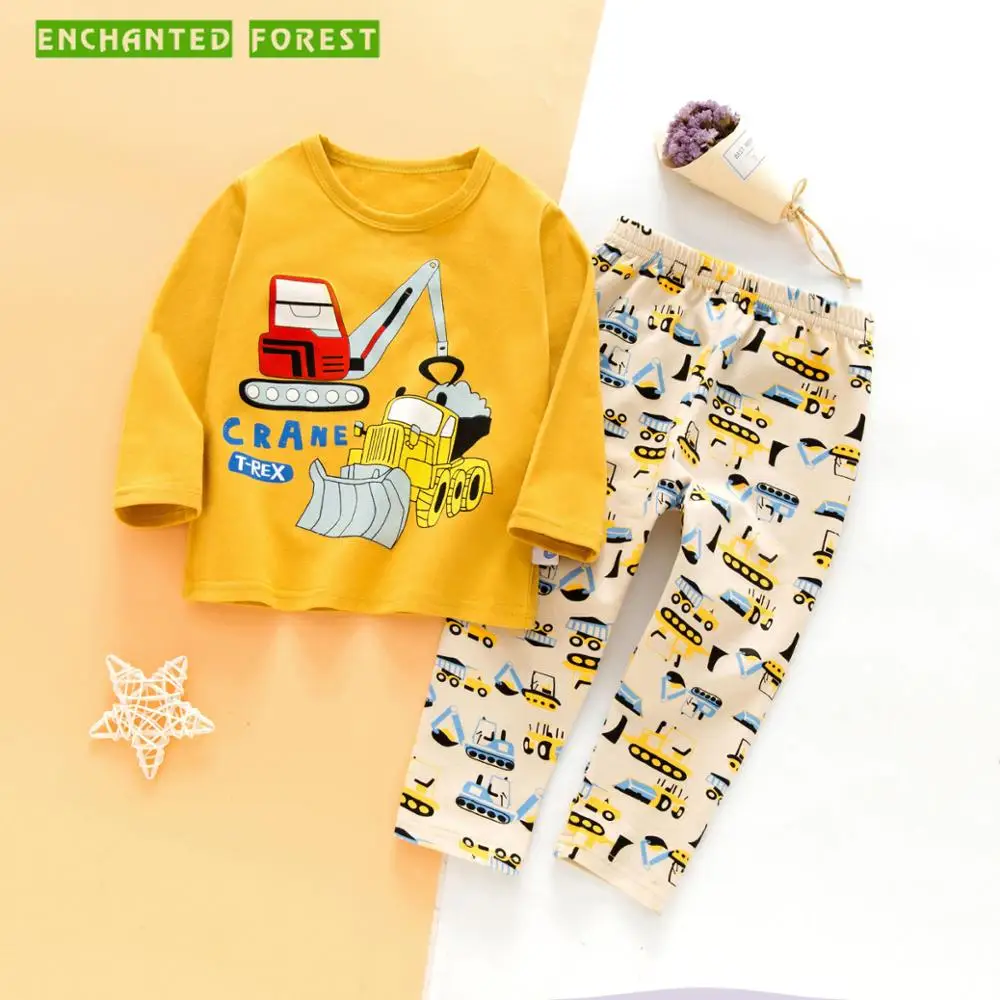 

Children's suit spring and autumn children's clothing cartoon children's pajamas set gold velvet boy girl pajamas baby pajamas