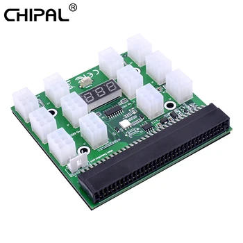 

CHIPAL For HP 1200W 750W Breakout Board 6Pin Connector PSU GPU Mining Power Module 12 Ports + Power Interface for Bitcoin