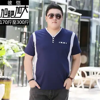 

Plus size 10XL 8XL 6XL 5XL 2018 Mens Summer T Shirt Tops New V neck Short Sleeve Tees Men's Fashion Fitness Hot style T-shirt