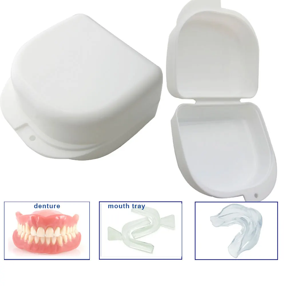Teeth Whitening Denture Storage Box PlasticTooth Boxes Mouth Guard for