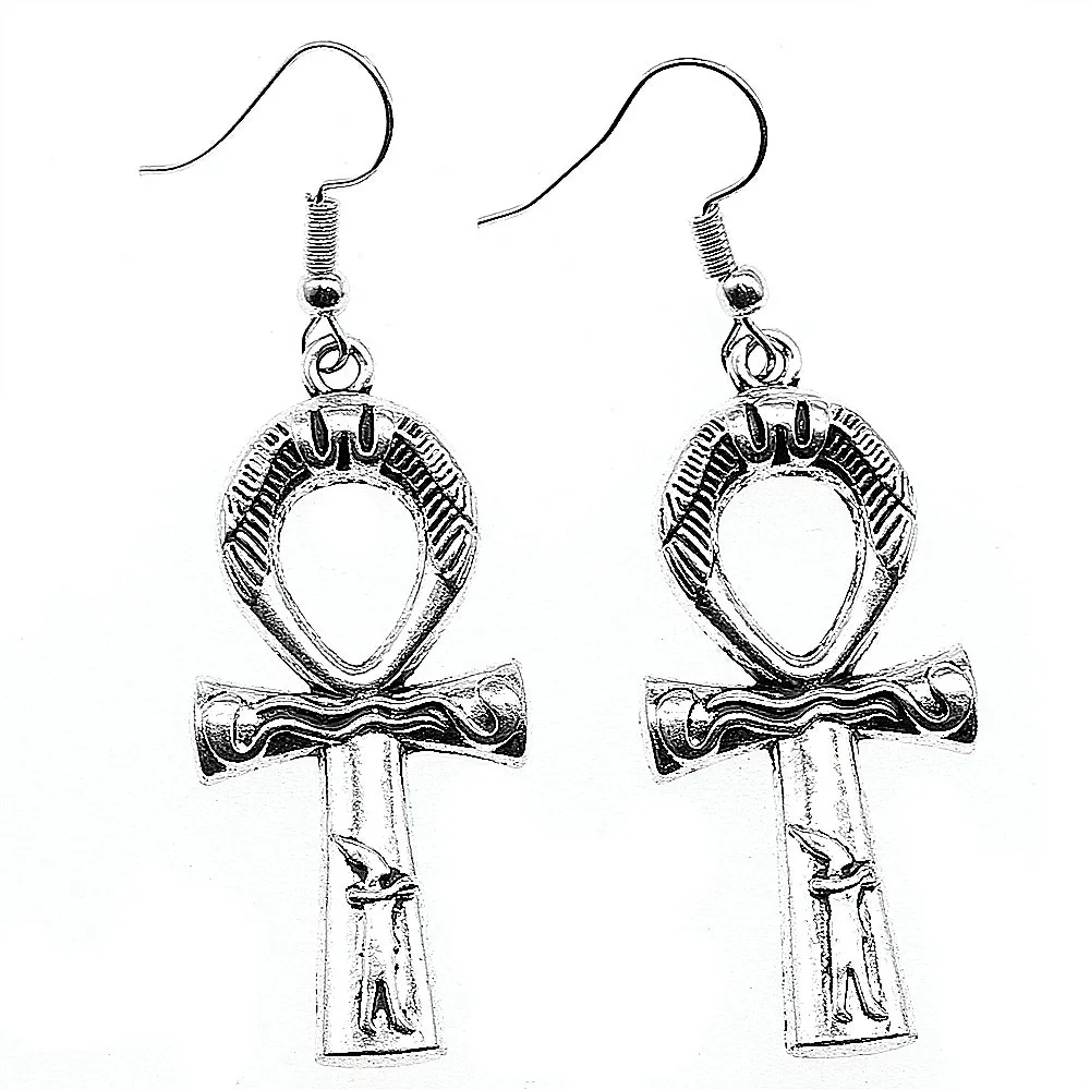 

Ankh Cross 43x19mm Charm Drop Earrings Fashion Handmade Design Earring Jewelry Gift For Women