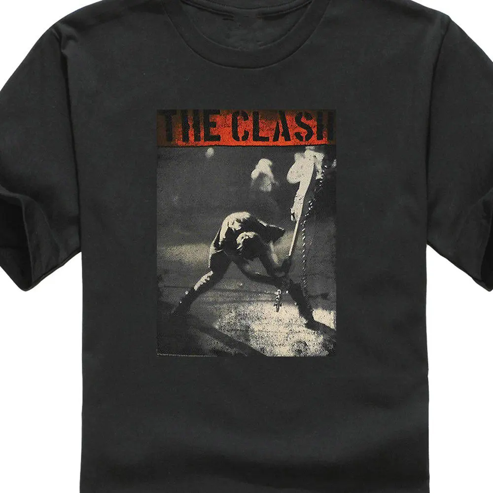 

Personalized Tee Shirts Design O-Neck Short-Sleeve The Clash London Calling T Shirts For Men Youth Round Collar Customized T