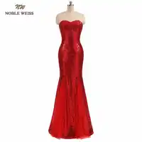NOBLE WEISS Elegant เลื่อม Mermaid ชุดราตรียาวราคาถูก Prom Dresses Robe De Soiree ปิดไหล่ Party ชุด