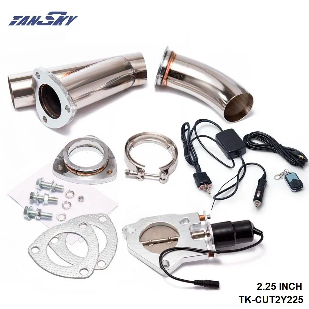2.25" Elextric Exhaust Catback E cut Out W/Switch ByPASS Valve Kit
