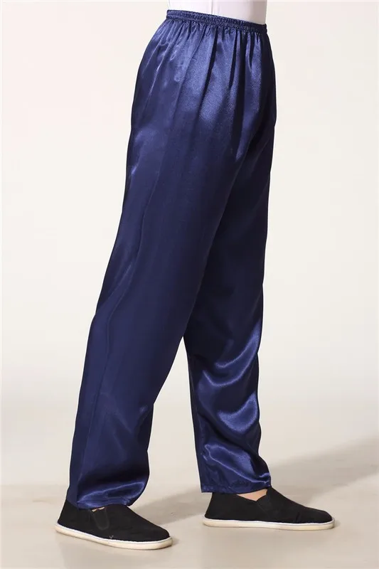 Темно-синие с вышивкой дракона Китайский Для мужчин, район Кунг фу костюм традиционный Тай Чи форма Костюмы S M L XL XXL M051