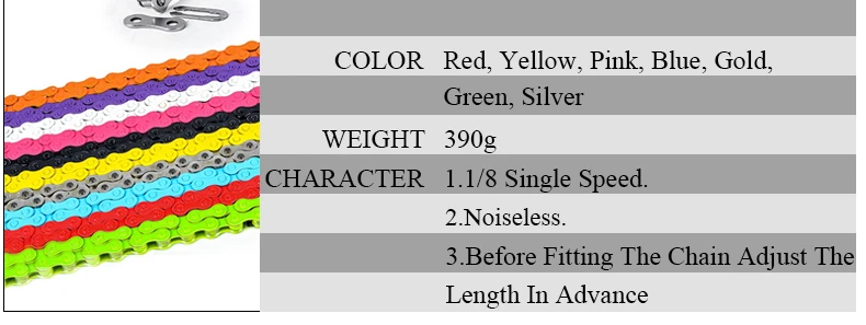 KMC велосипедные цепи Z410 1/8 односкоростная фиксированная зубчатая цепь для дорожного велосипеда 112 звенья 1/"* 1/8" многоцветная велосипедная цепь 390 г