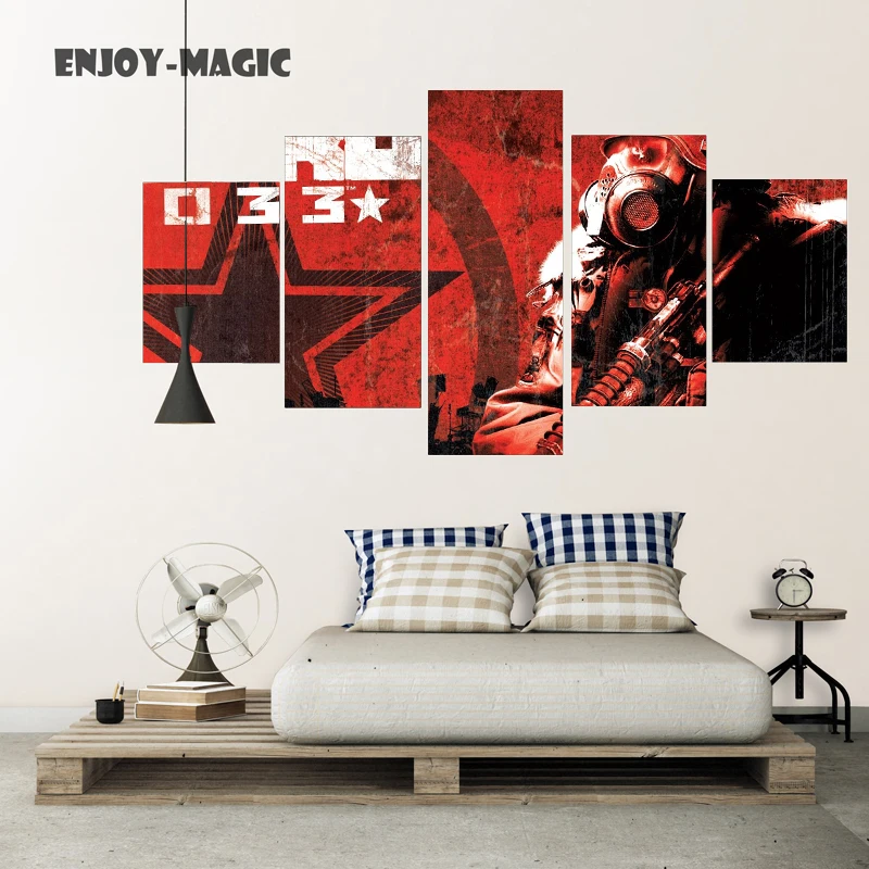 Home Decor холст плакат игры Metro 2033 украшений Wall Art Современные 5 шт. HD картина маслом картина Панель принт A-055