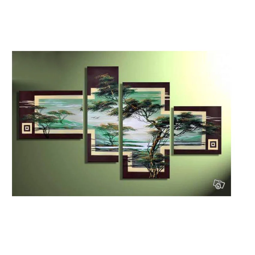 4 Piece Cheap Modern Canvas Art Decoration Oil Living Room Wall Decor Painting Cheap Wall Frameless