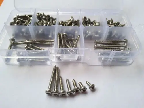 105 шт нержавеющая сталь M3 Torx T & TX круглая головка саморезы болт Ассорти Бесплатная
