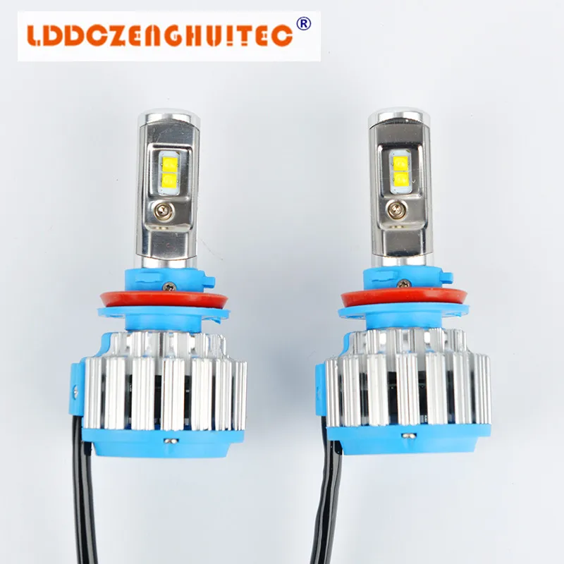 

LDDCZENGHUITEC T1 Car Headlight H4 LED Bulbs High Low Beam 70W 7000LM 6000K Auto Canbus No Error Lamp Running Lights