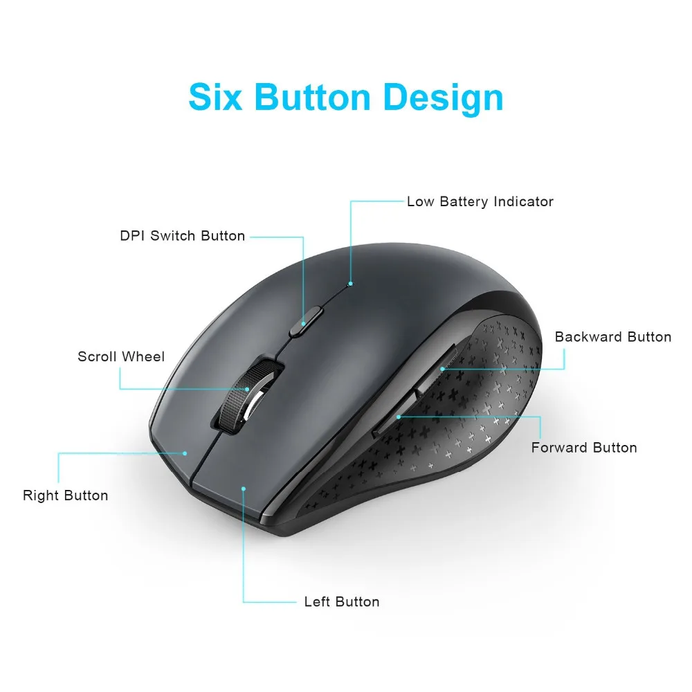 TeckNet Bluetooth Wireless Mouse Ergonomic 2.4GHz Computer Mice 2600/2000/1600/1200/800 DPI for Windows Laptop Notebook PC TeckNet Bluetooth Wireless Mouse Ergonomic 2.4GHz Computer Mice 2600/2000/1600/1200/800 DPI for Windows Laptop Notebook PC