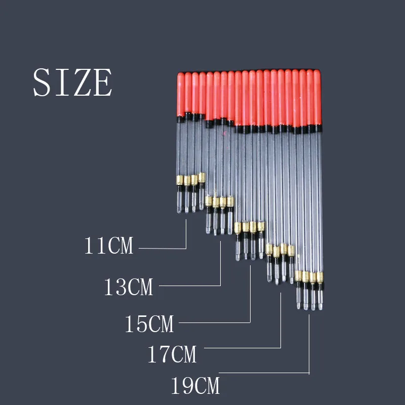 20 шт. хрустальные Рыболовные Поплавки с плавающей трубкой, набор для рыбалки, Аксессуары для рыбалки