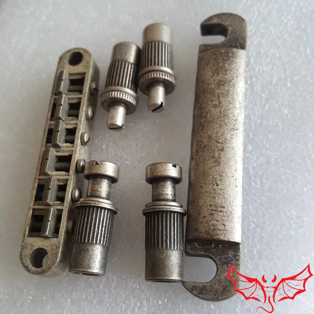 

1 Set antique Hanmosen Tune-O-Matic Electric Guitar Bridge And Tailpiece For Epi Schecter LTD MADE IN KOREA