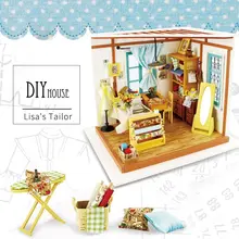 Robotime 3D DIY Кукольный дом Лиза портной деревянный пазл ручной работы Домашний Миниатюрный