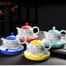 JIA-GUI LUO Керамика глазури цвет, эмаль, пастельно-чайник ручной работы, создает Эфект старины, отлично подходит чая для отдыха аксессуары для вечеринки Подарки H008