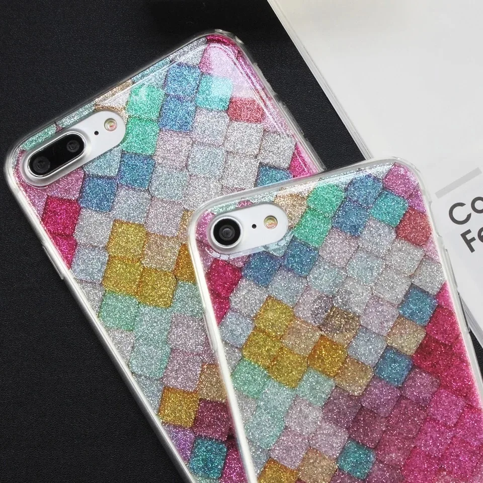 Mosaic Clear Kate Case For iPhone 6 6s 7 8 Plus Colored